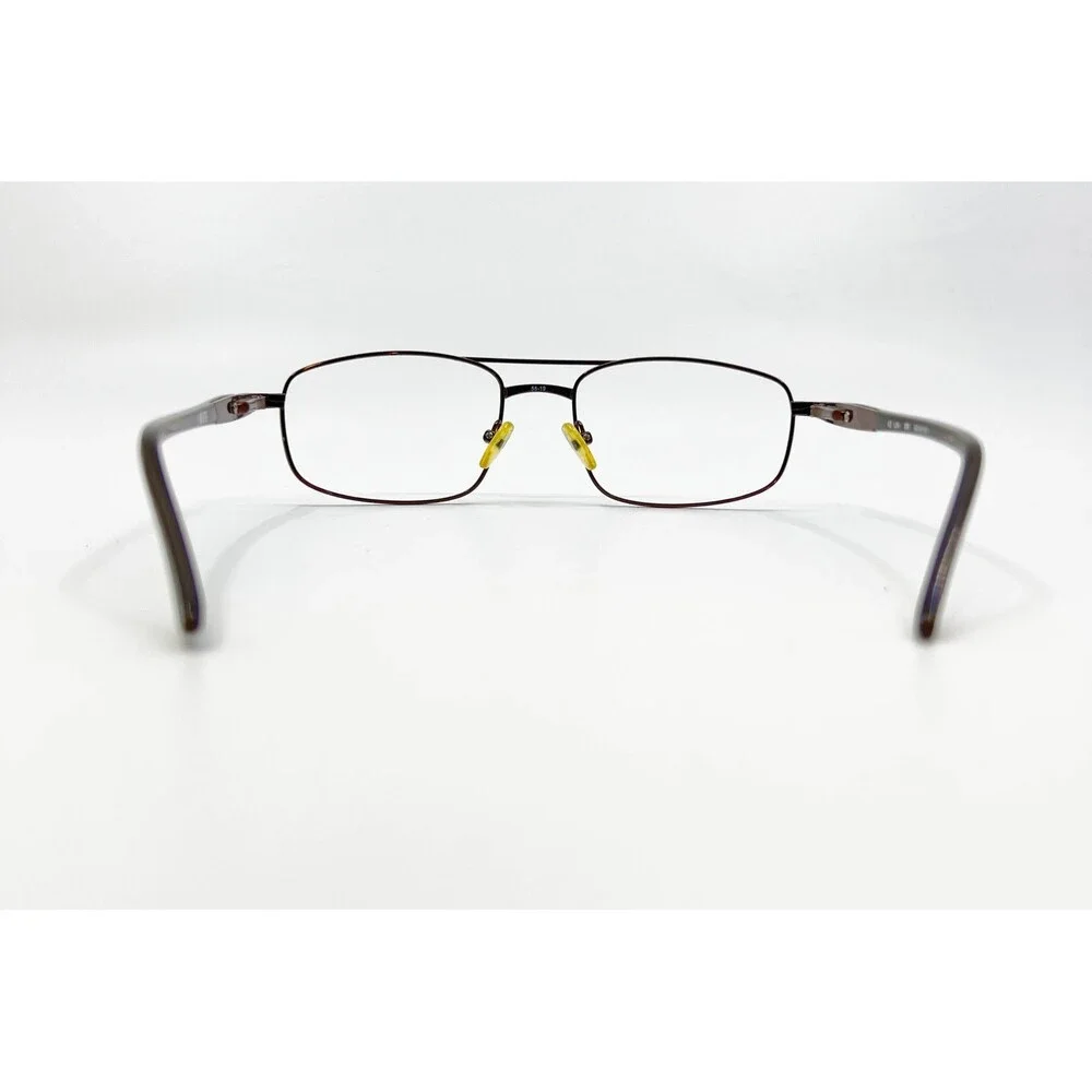 Aztec Eyeglasses Mens Brown AZ 524 Double Bridge Rectangle 56-19-135